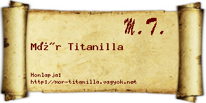 Mór Titanilla névjegykártya
